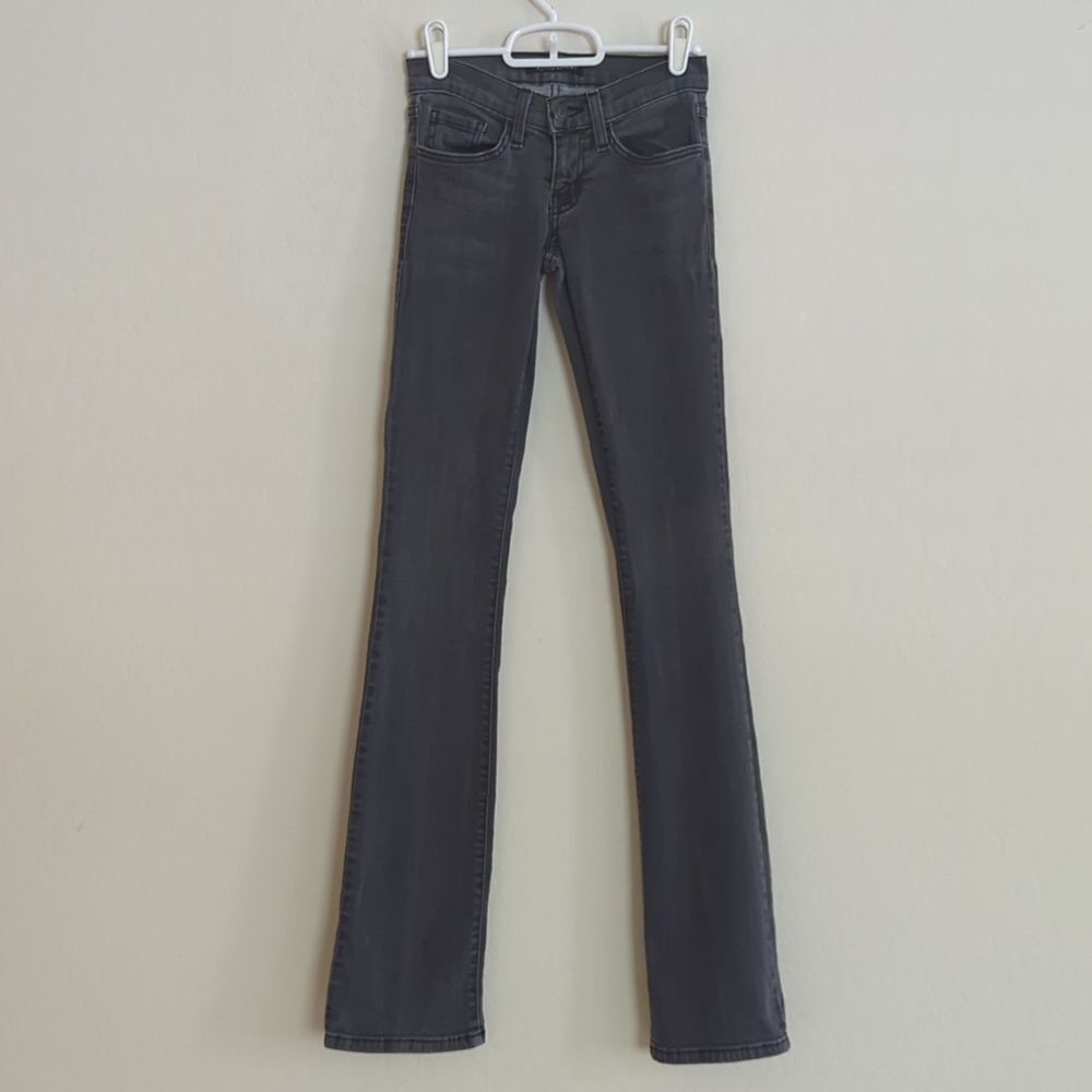Flying Monkey Grey Bootcut Denim Jean Low Rise Slim Stretch - Size 24